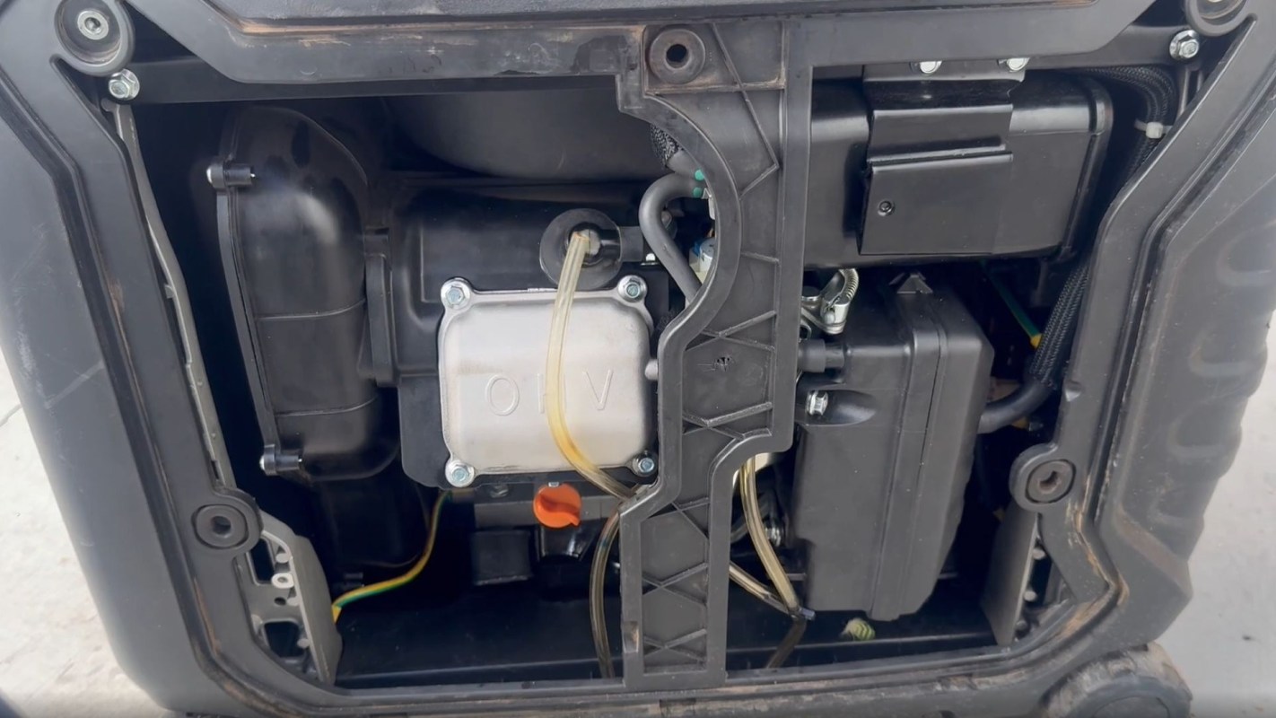 The inside of a generator.