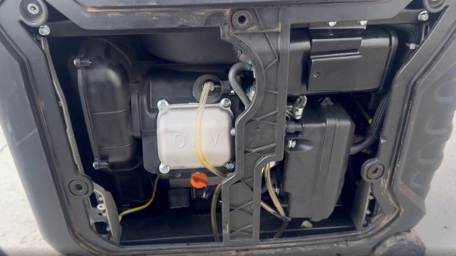 The inside of a generator.