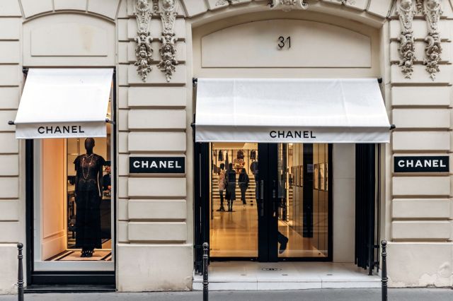 A Chanel storefront.