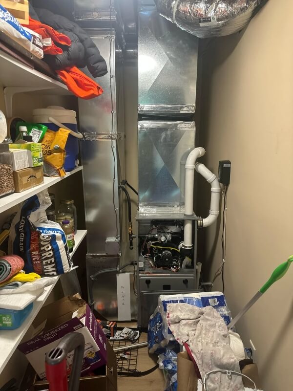 An indoor HVAC system.