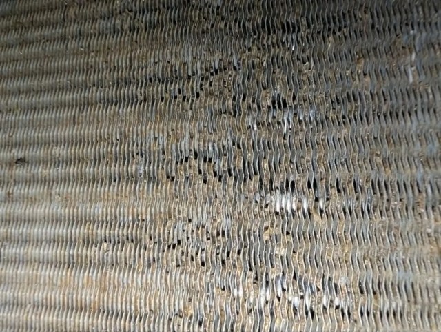 A dirty evaporator coil.
