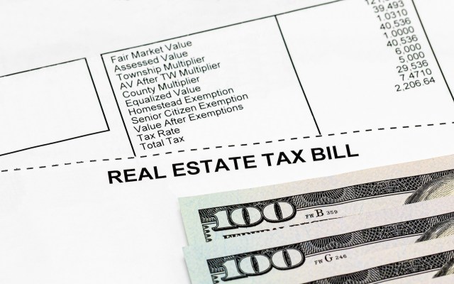 A real estate tax bill.