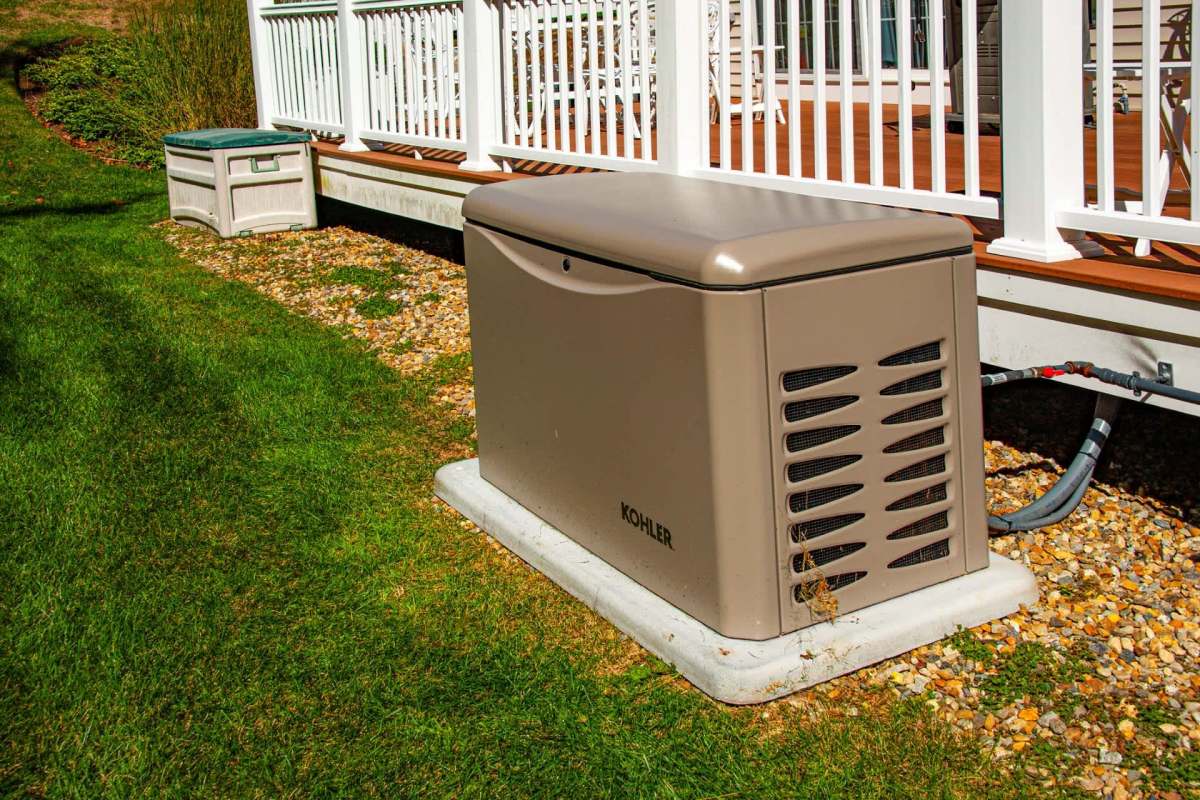 A Kohler home generator.