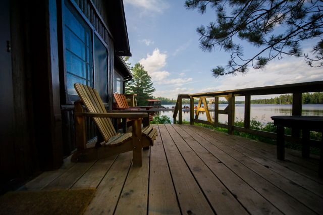 A house on a lake.