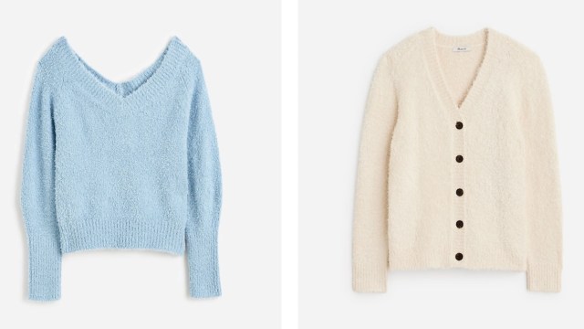 Two Madewell sweaters.