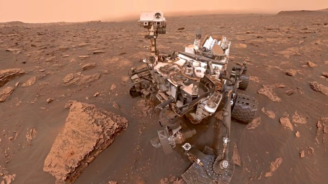 NASA's Mars Curiosity rover on the surface of Mars.