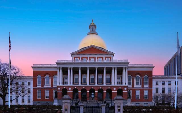 The Massachusetts State House.