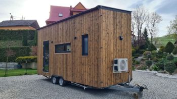 A tiny house on wheels.