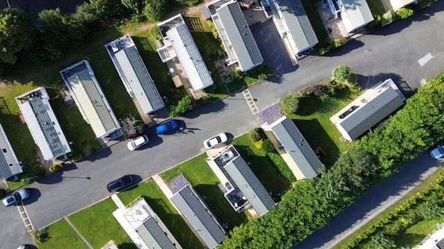 A mobile home park.