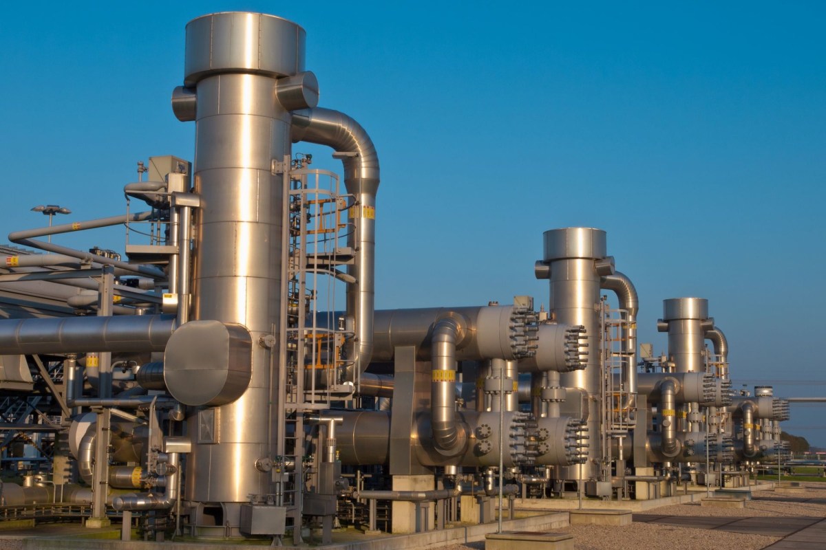 A natural gas plant.