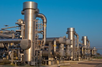 A natural gas plant.