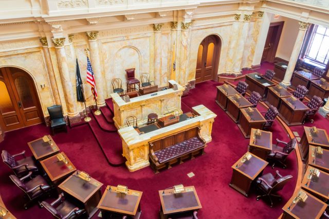 A legislative chamber.