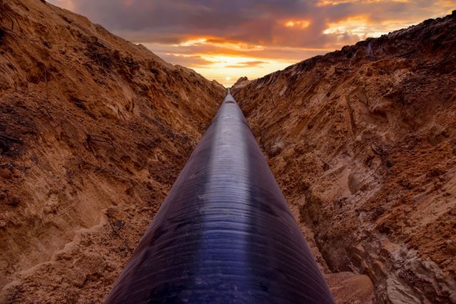 A natural gas pipeline.