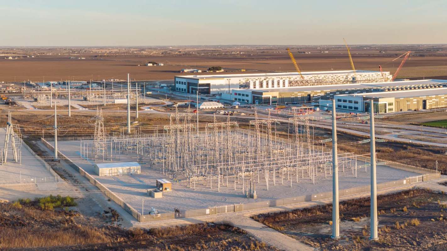 An industrial facility under construction.