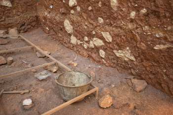 An archeological dig site.