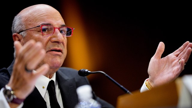 Kevin O'Leary speaking into a microphone.