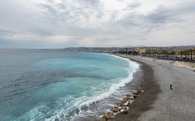 An overcast French beach.