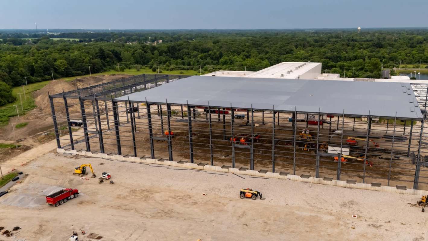 A building construction site.