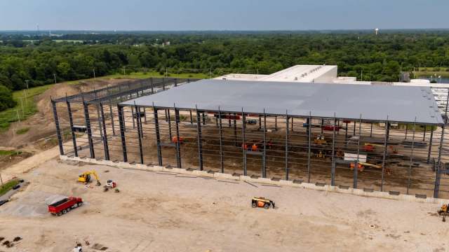 A building construction site.