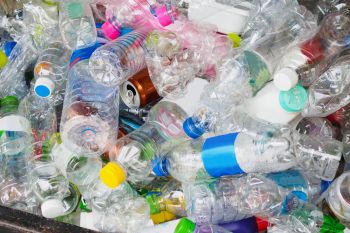 A pile of plastic bottles.