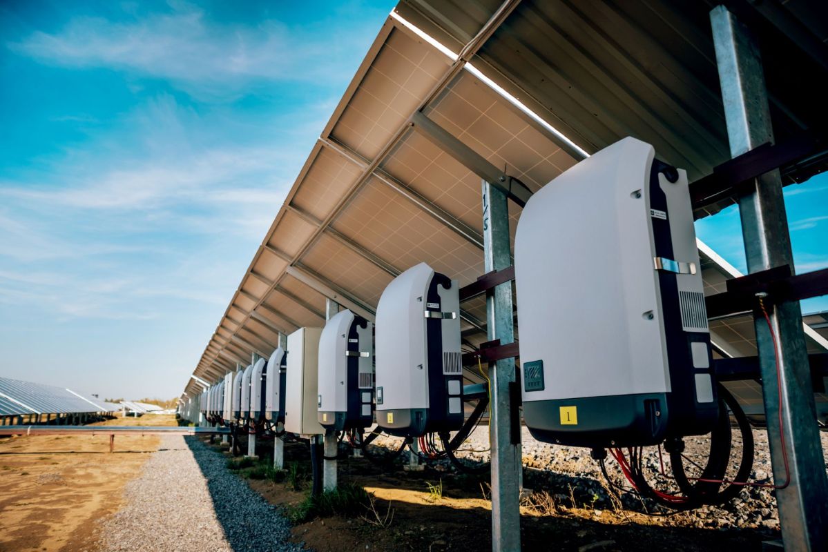 A row of power inverters.