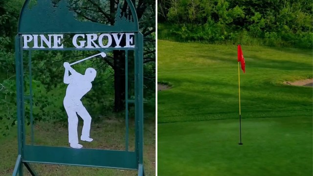 A golf course.