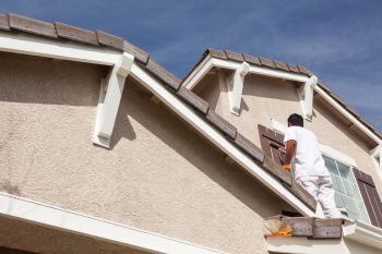 A house with roof trim.
