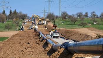 A pipeline construction site.