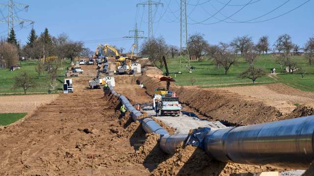 A pipeline construction site.