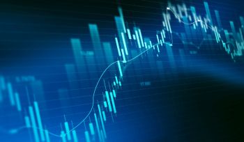 A stock chart showing fluctuations in the market.