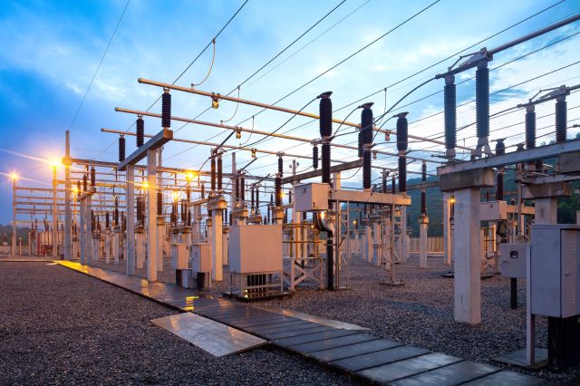 An electric substation.