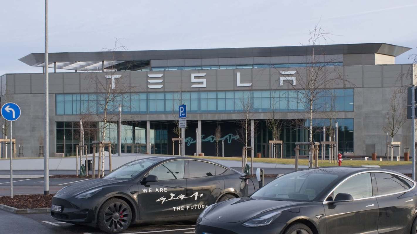 A Tesla manufacturing plant in Berlin.