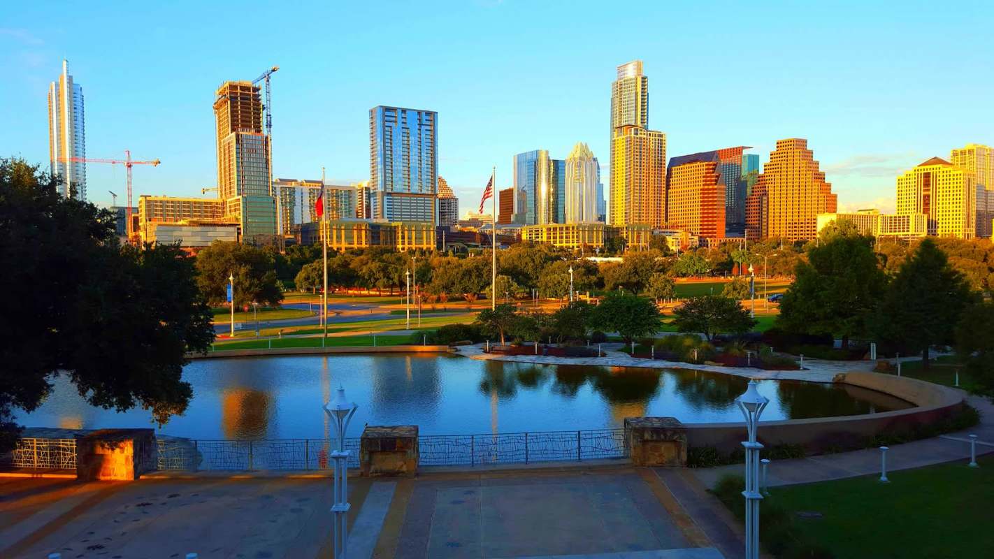 The skyline of downtown Austin, Texas.