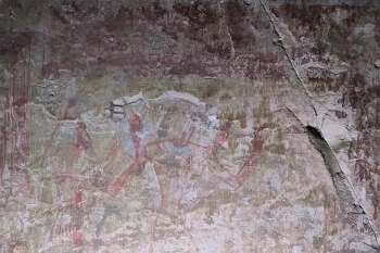 Ancient wall paintings.