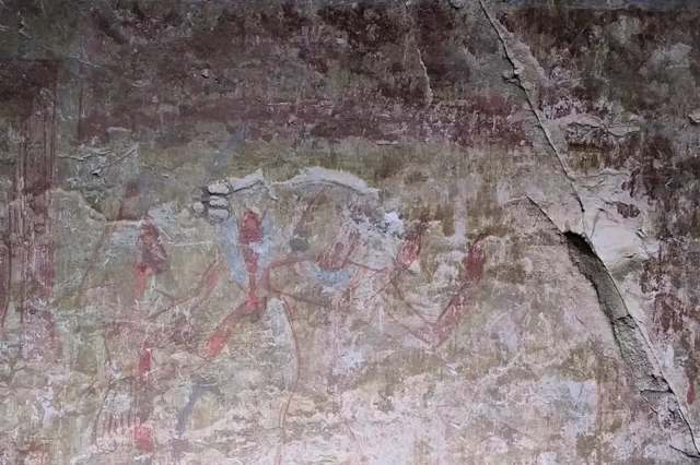 Ancient wall paintings.