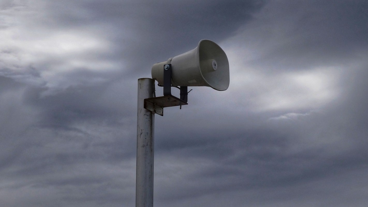 A tornado siren.