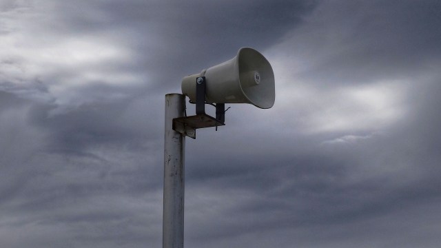 A tornado siren.