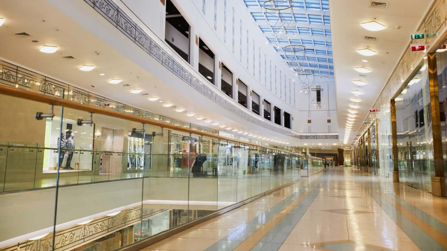 An empty shopping mall.