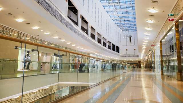 An empty shopping mall.