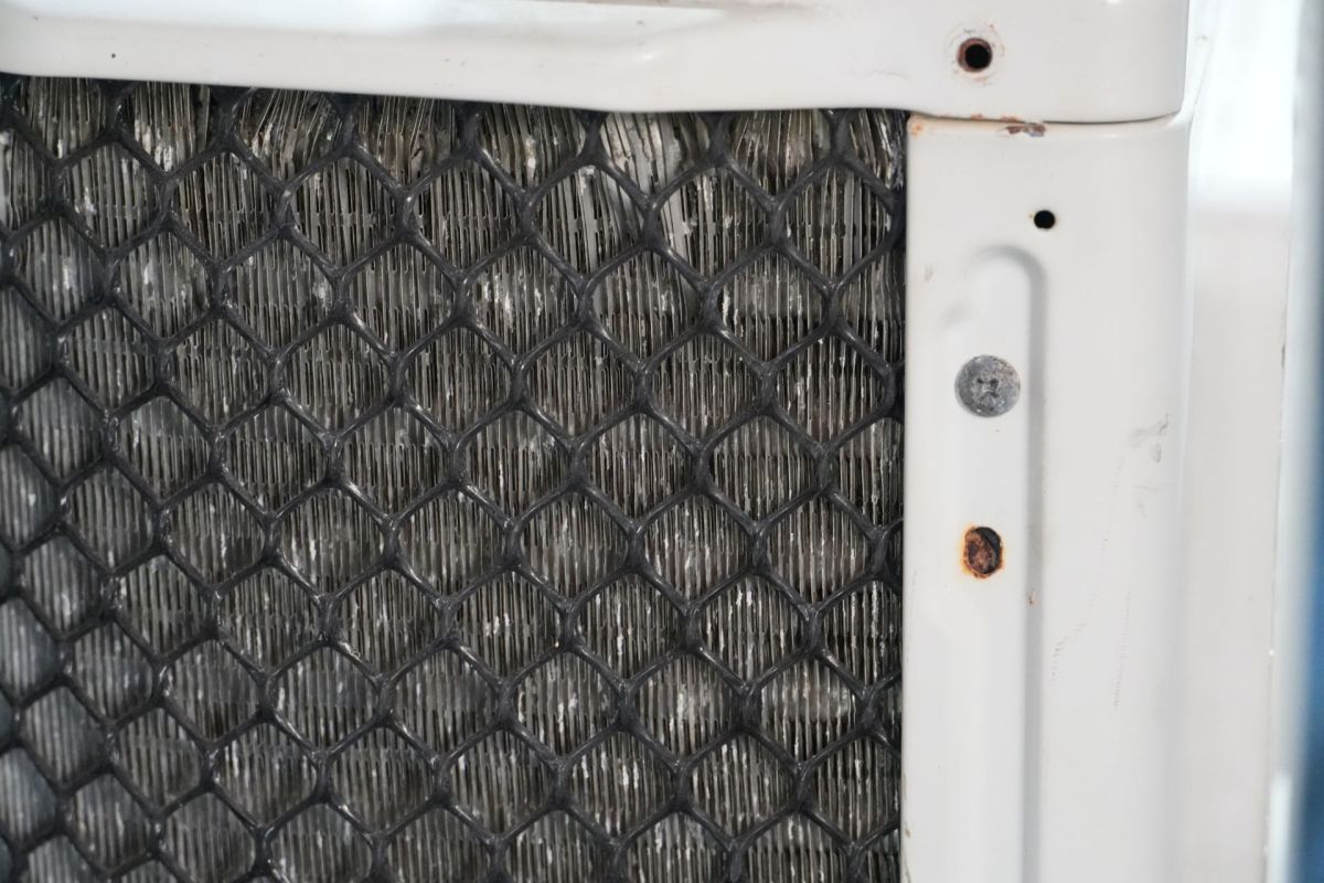 A dirty evaporator coil.