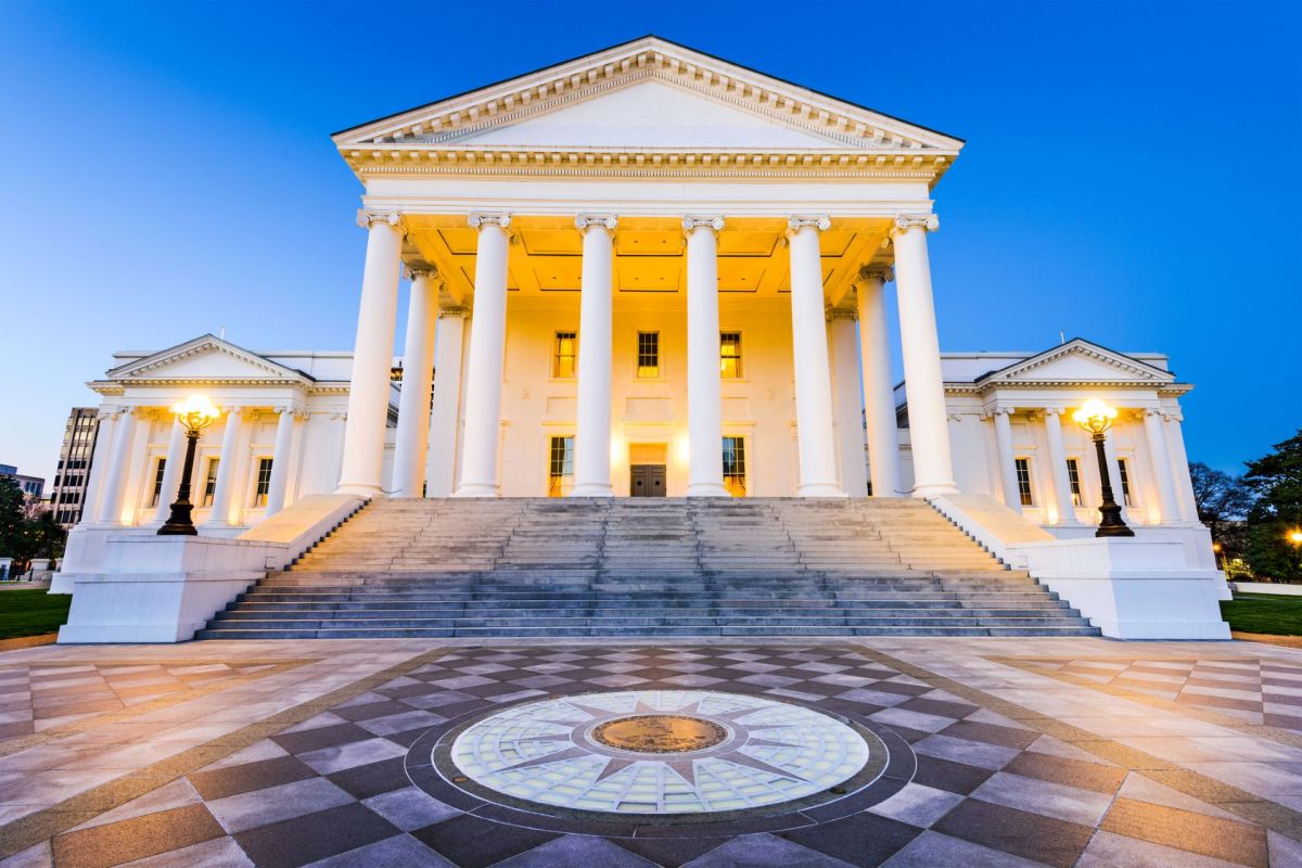 The Virginia State Capitol building.