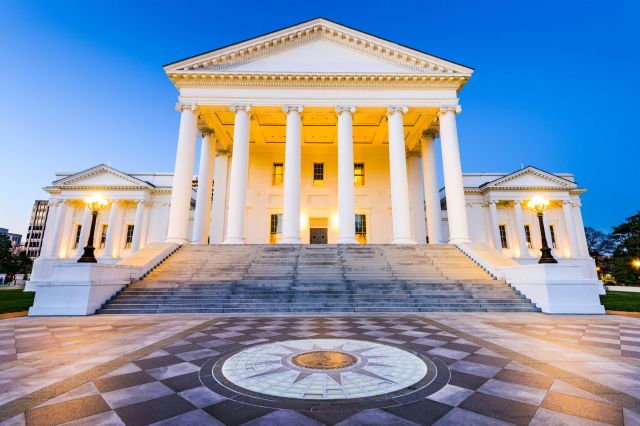 The Virginia State Capitol building.