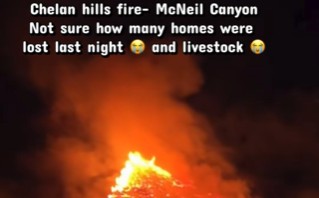 The Chelan Hills Fire in McNeil Canyon in Washington state.