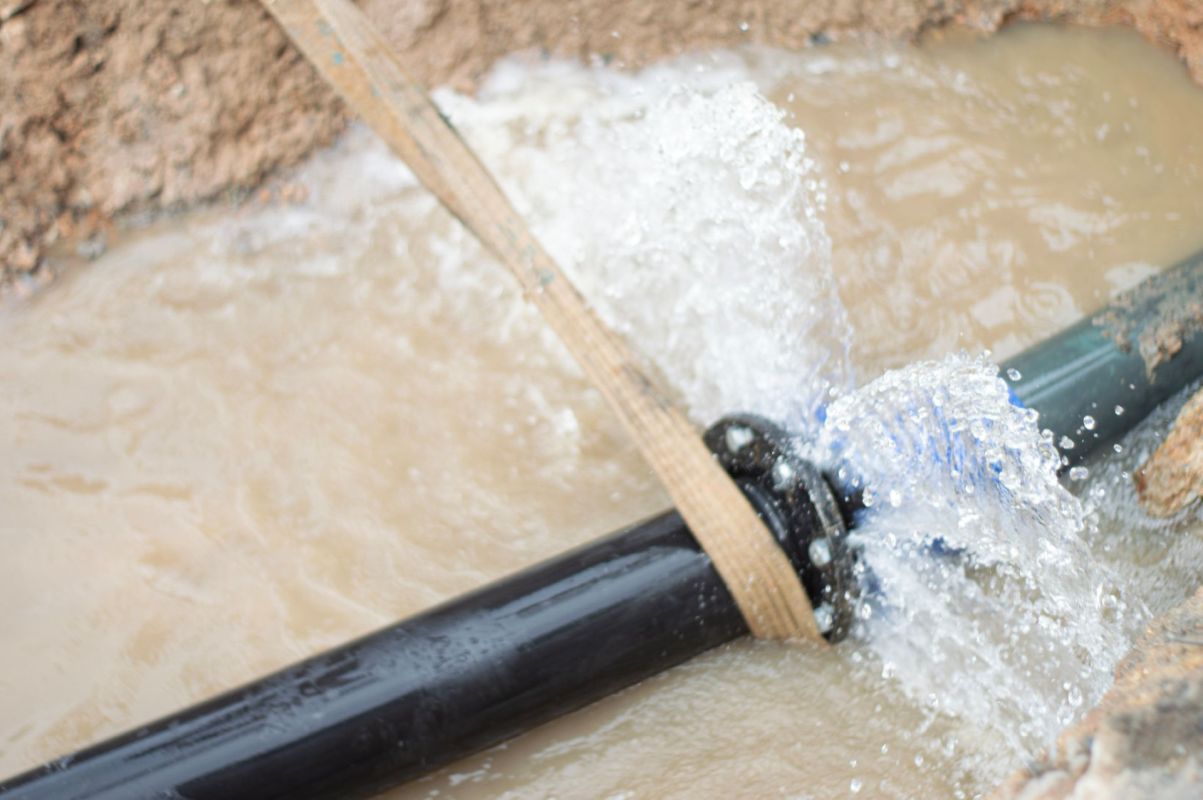 A water main break.