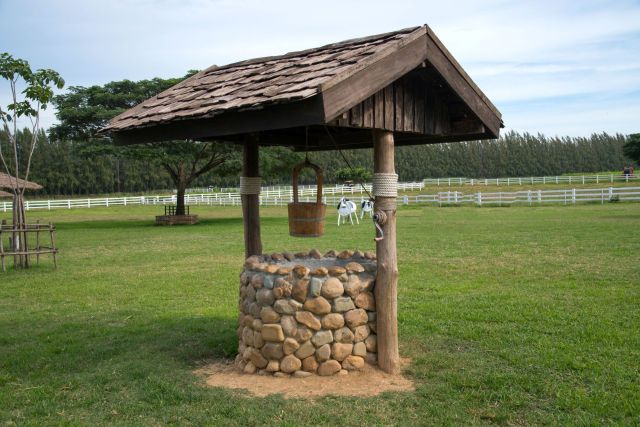 A groundwater well.