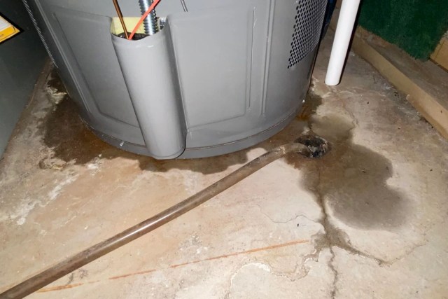 A leaky water heater.