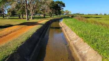 An irrigation canal.