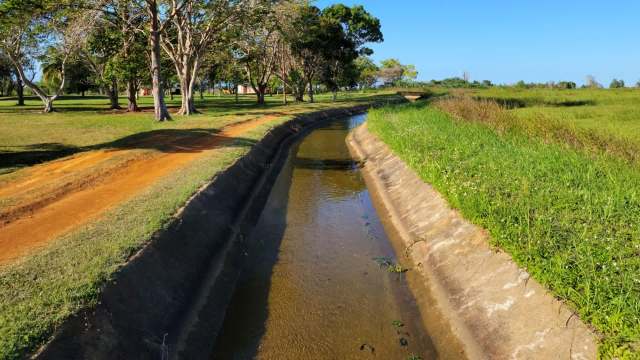 An irrigation canal.