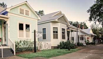 A row of historic houses.