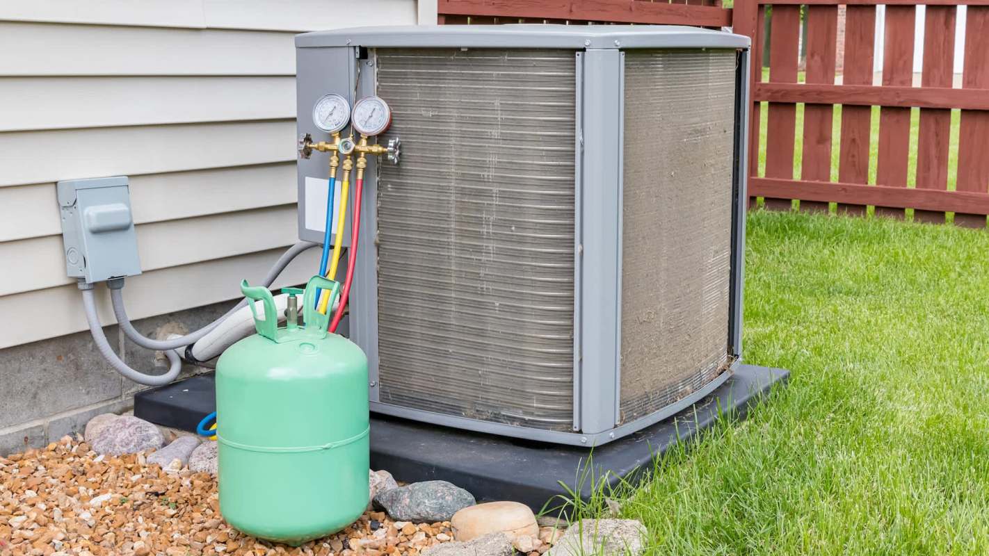 An outdoor AC unit.